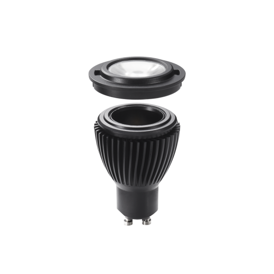 LED GU10 7W 2700K 220-240V with changeable lens (lens has to ordered seperate)