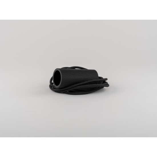 Tube 2 Pendant Zwart E27 - lengte kabel: 6m - incl.black rosette 55x25mm